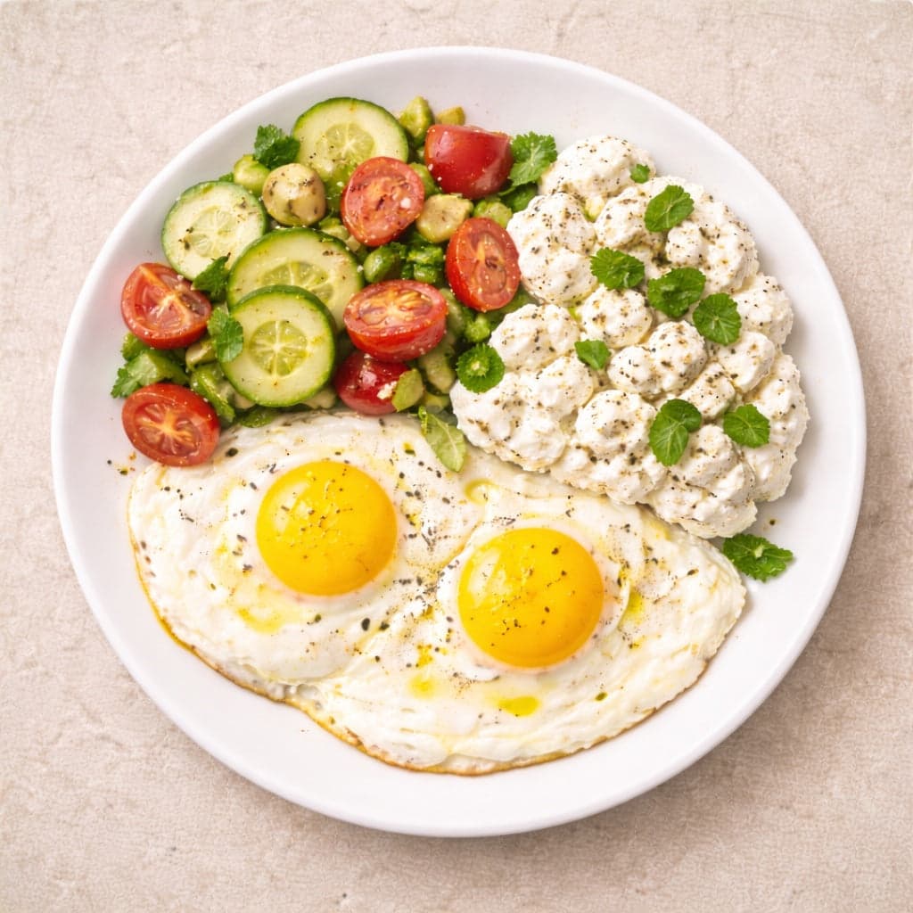 Light Cottage Cheese & Egg Plate