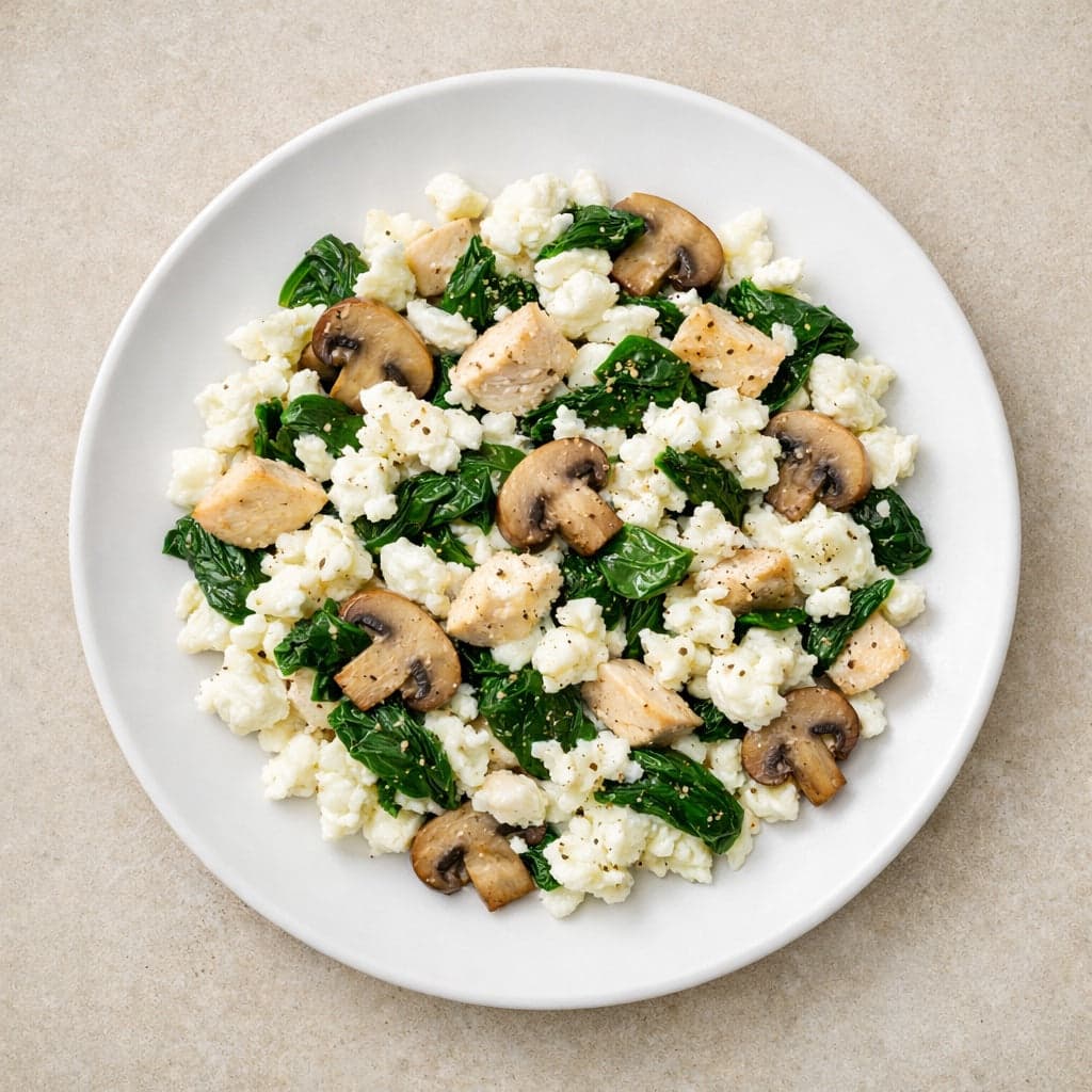 Savory Egg White & Chicken Scramble